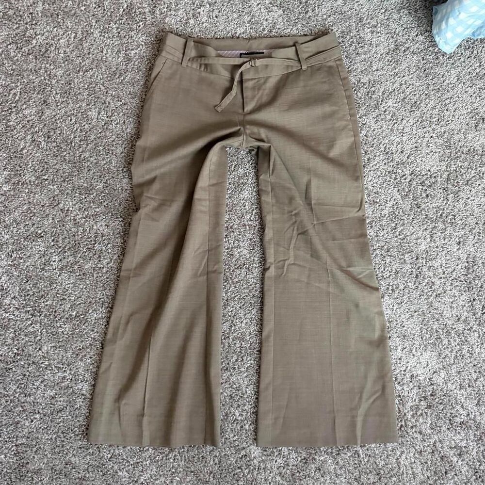 Gap The Trouser Ankle Tan Pinstripe Pants